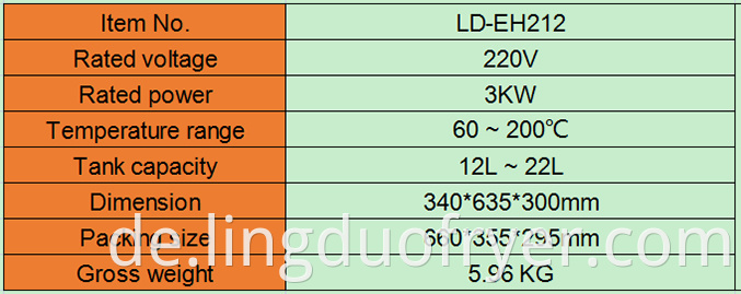 Electric Fryer Product Details